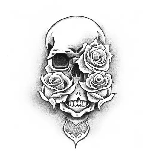 Sexy Skull And Roses
