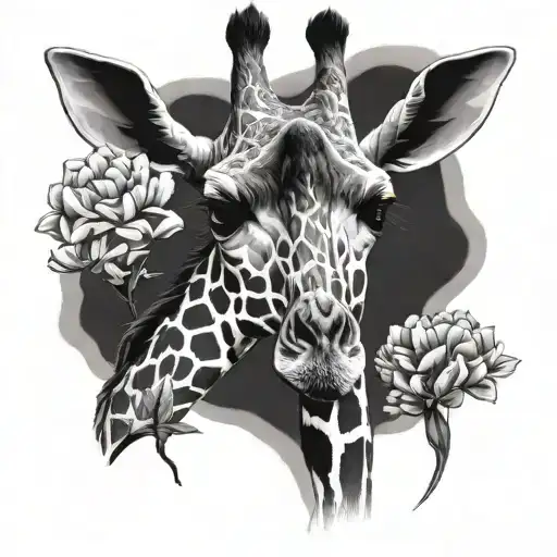 Giraffe With June And September Birth Flower