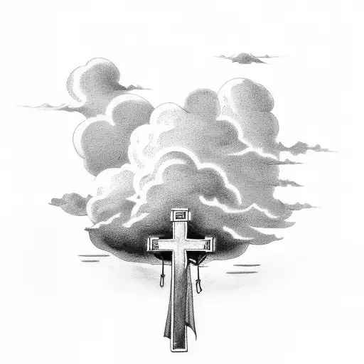 Clouds And Cross Bible Verse