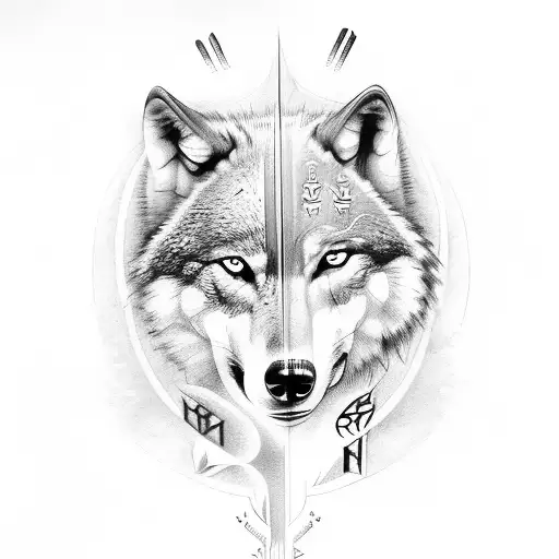 Wolf And Vikings Runes