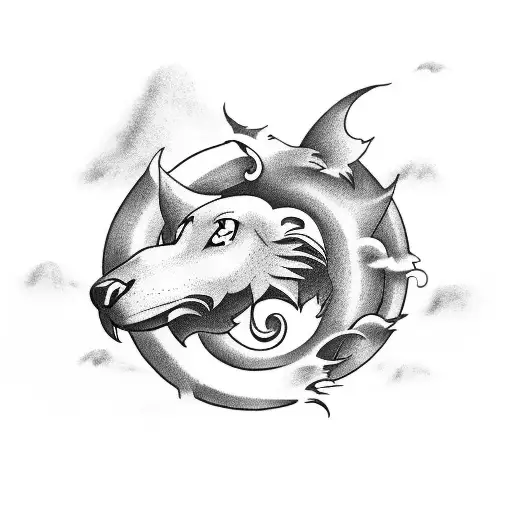 A Forearm Tattoo With Loyalty In It And Clouds