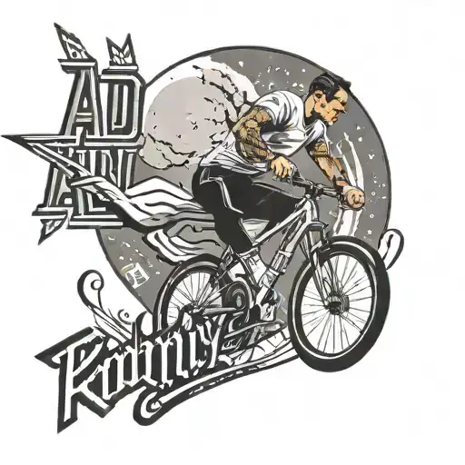 Band Tattoo With Cristiano Ronaldo Bicycle Kick Adn Word Family Written Bitween With Moon