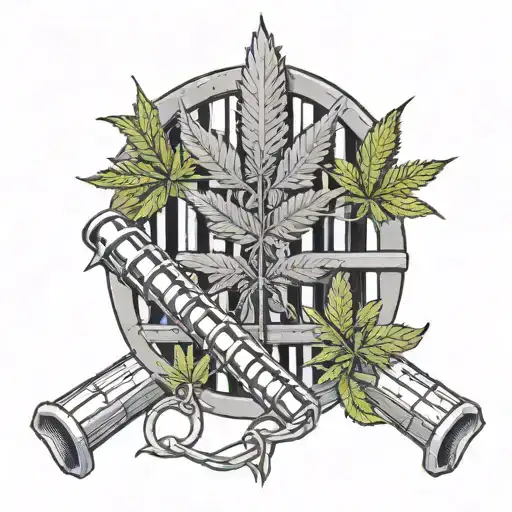 Marijuana Free The Plant In Jail Cell With Bars