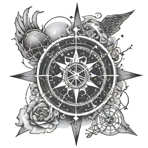 Cancer Constellation With A Vegvisir On The Wrist And Wicca Elements