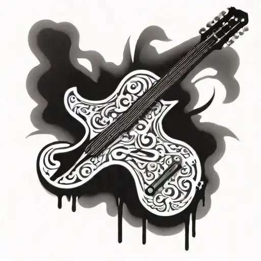 Guitar With Cross