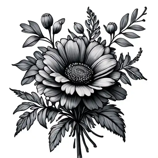 Birthflower Bouquet July October Birth Flower