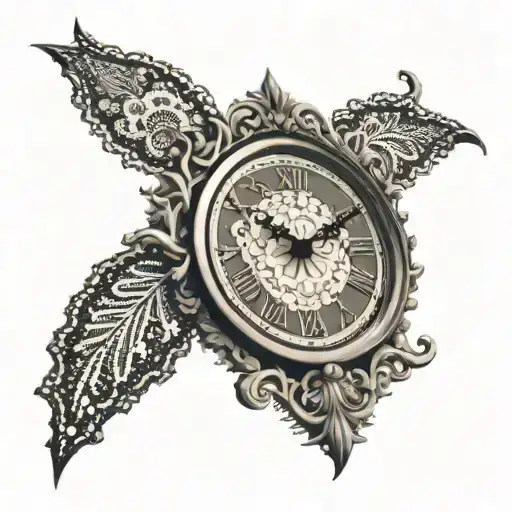 Clock With Lace Like Patterns