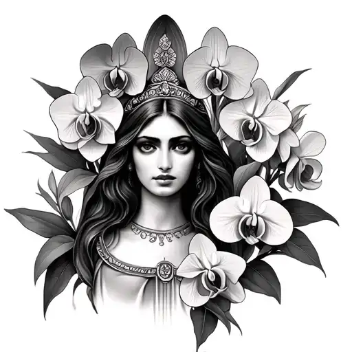 Guadalupe Berrios Cancer Sign And Orchid Flowers