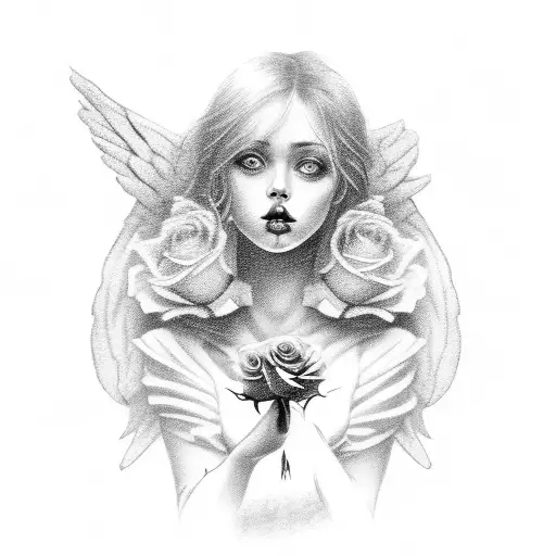 The Words Angel With A Rose