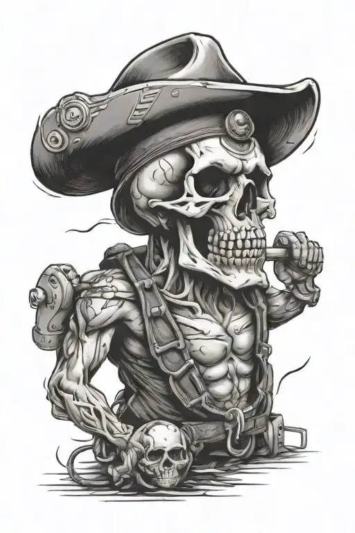 Sandro Gym Strong Man Skull Current Moto