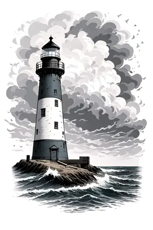 Lighthouse Stormy Condition