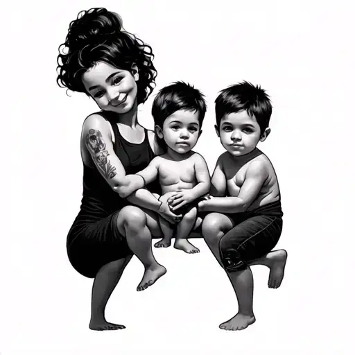 Mom Rocking 3 And 4 Year Old Boys