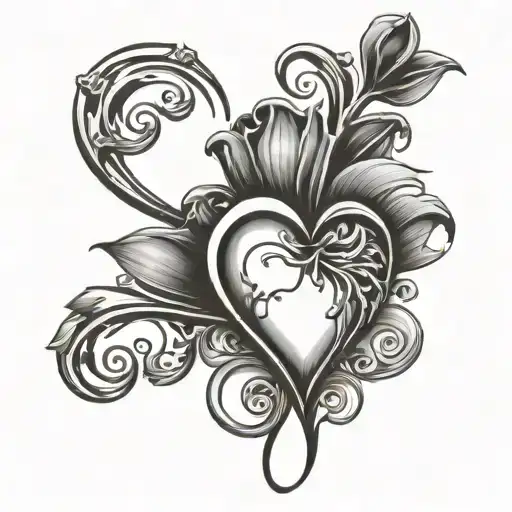 Life Line With 4 Heart Shape Made