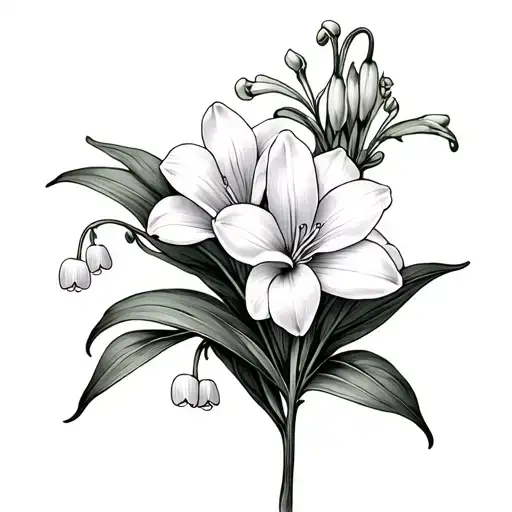 Lily Of The Valley And Marigold