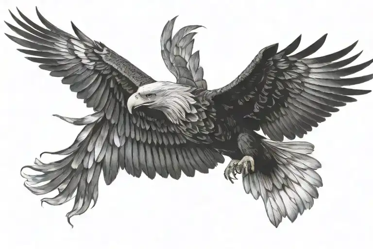 Eagle Attacking Prey From The Air