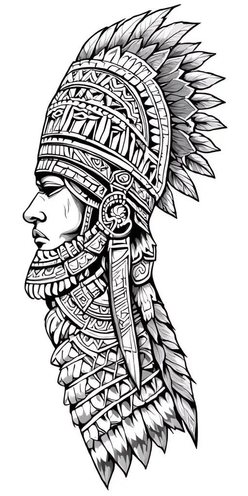 Aztec Sleeve Tattoo Design