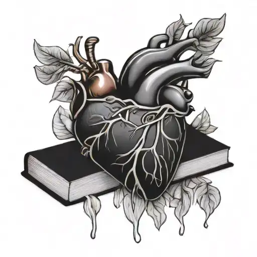 Book And Anatomical Heart