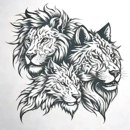 Lion And A Wolf