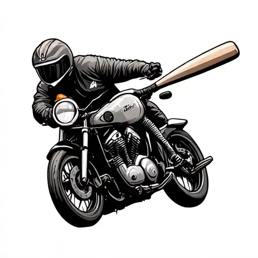 Adventure Bike Riding On A Cricket Bat