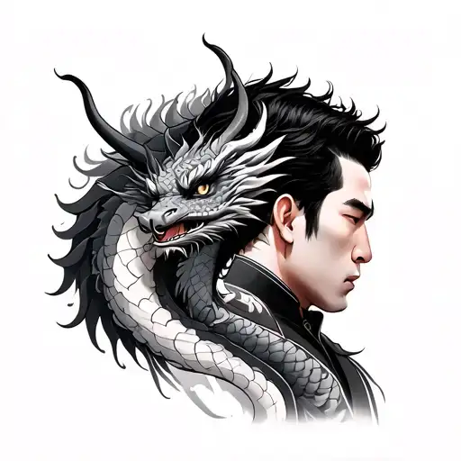 Korean Male Norigae With Dragon