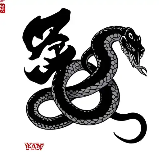 Snake Around The Name Yan
