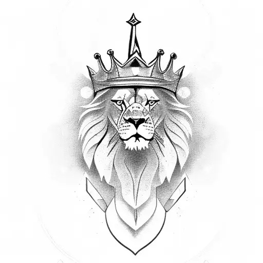 Lion With Sword And Crown