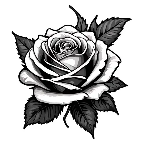 Rose Tattoo On Chest Design
