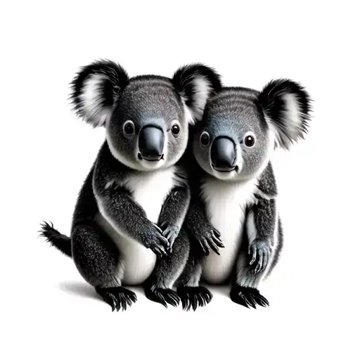 Twin Koalas Together