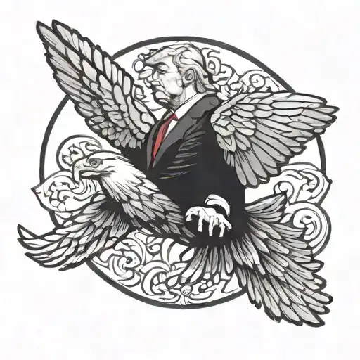 Donald Trump Riding A Majestic Eagle