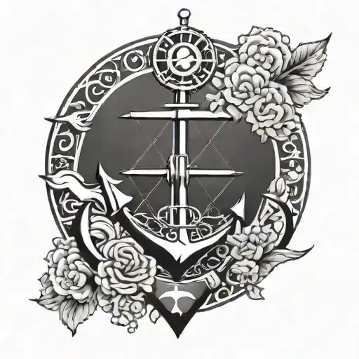 Navy Japan With Anchor