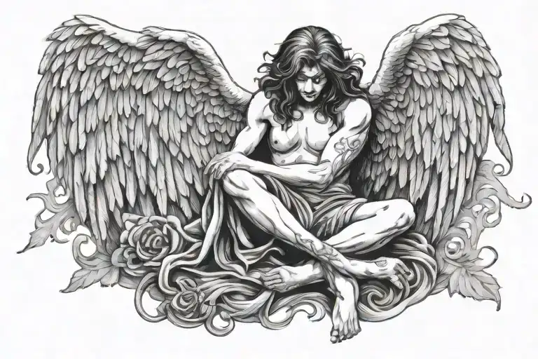 Fallen Angel Sitting