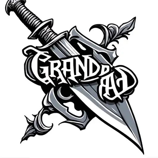 Dagger With The Word Grandad