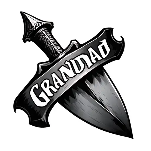Dagger With The Word Grandad