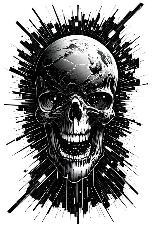 Planet Exploding Matrix Code