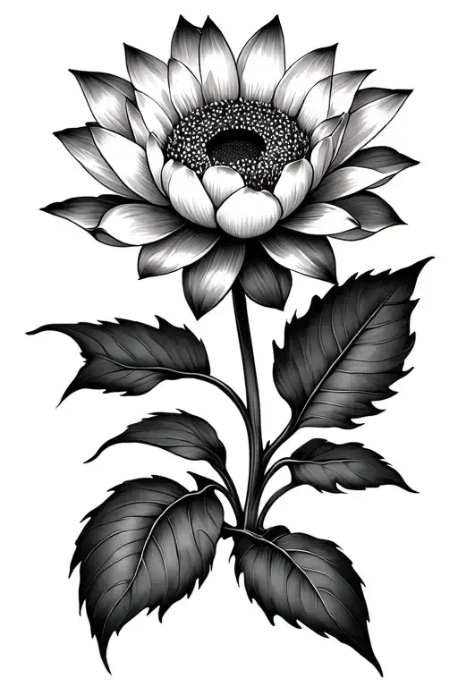 Lotus Flower Growing Sunflower