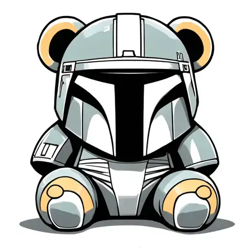 Boba Fett As A Teddy Bear Sitting