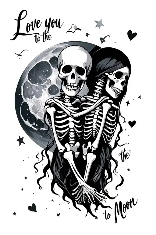 Skeletons In Love You To The Moon