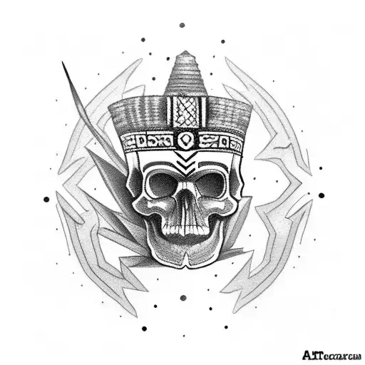Aztec Witchdocter Aztec Voodoo Aztec Warrior Skull
