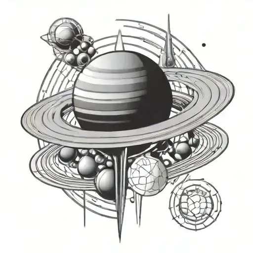 Geometric And Planet Saturn