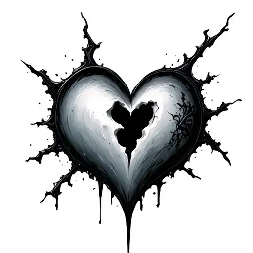 Heart Broken Into 4 Pieces