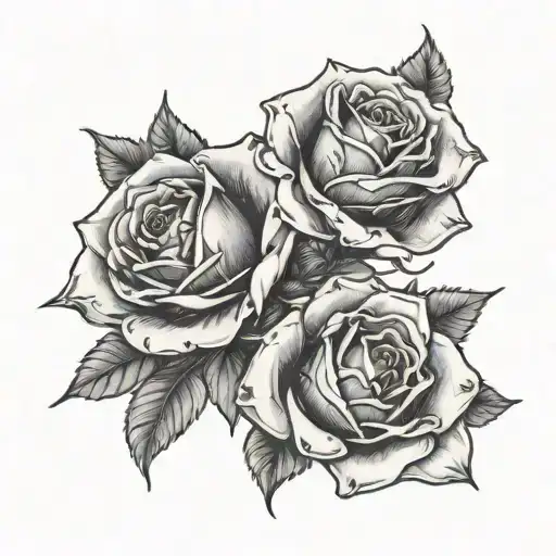 Skeleton Roses Wrapped