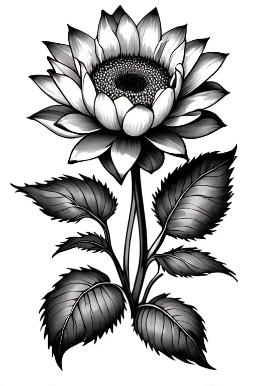 Lotus And Sunflower Surrounded