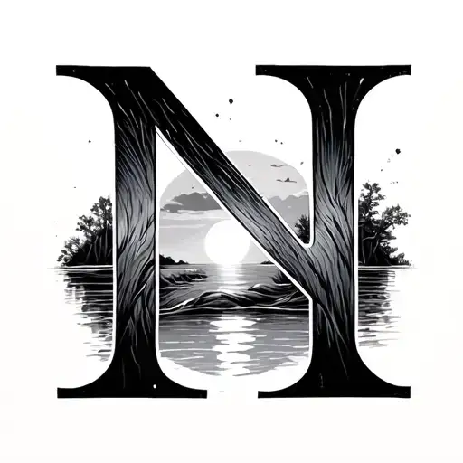 Letter N And Por Do Sol Highlighting The Sunset More