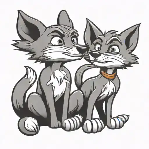 Fox And Hound Dog Cartoon Characters