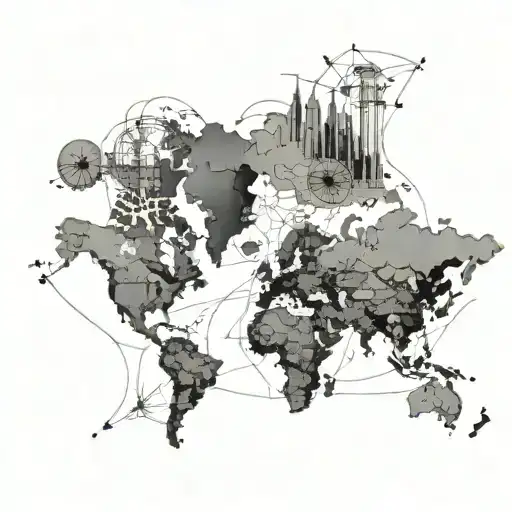 Travel World Map Outline