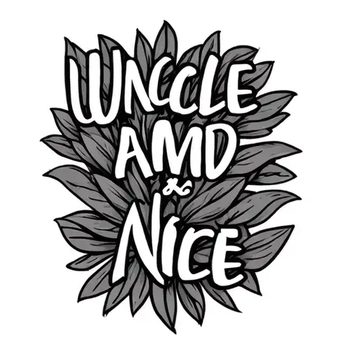 Simple Line Words Uncle And Niece