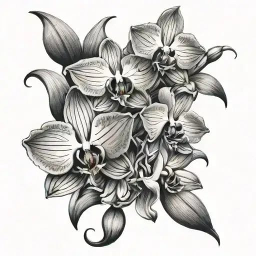 Flowers Spirling Orchid And Cherry Blosom