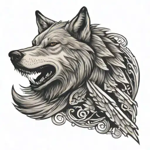 Fighter Wings Fly Wolf