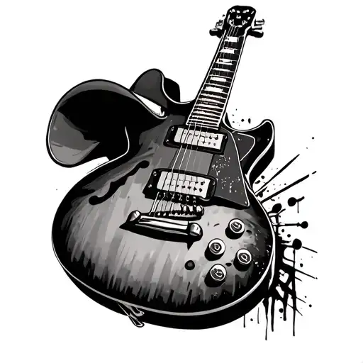 Guitar With Cowboy Hat