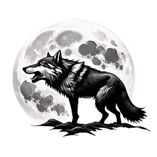 Wolf Howl At The Full Moon